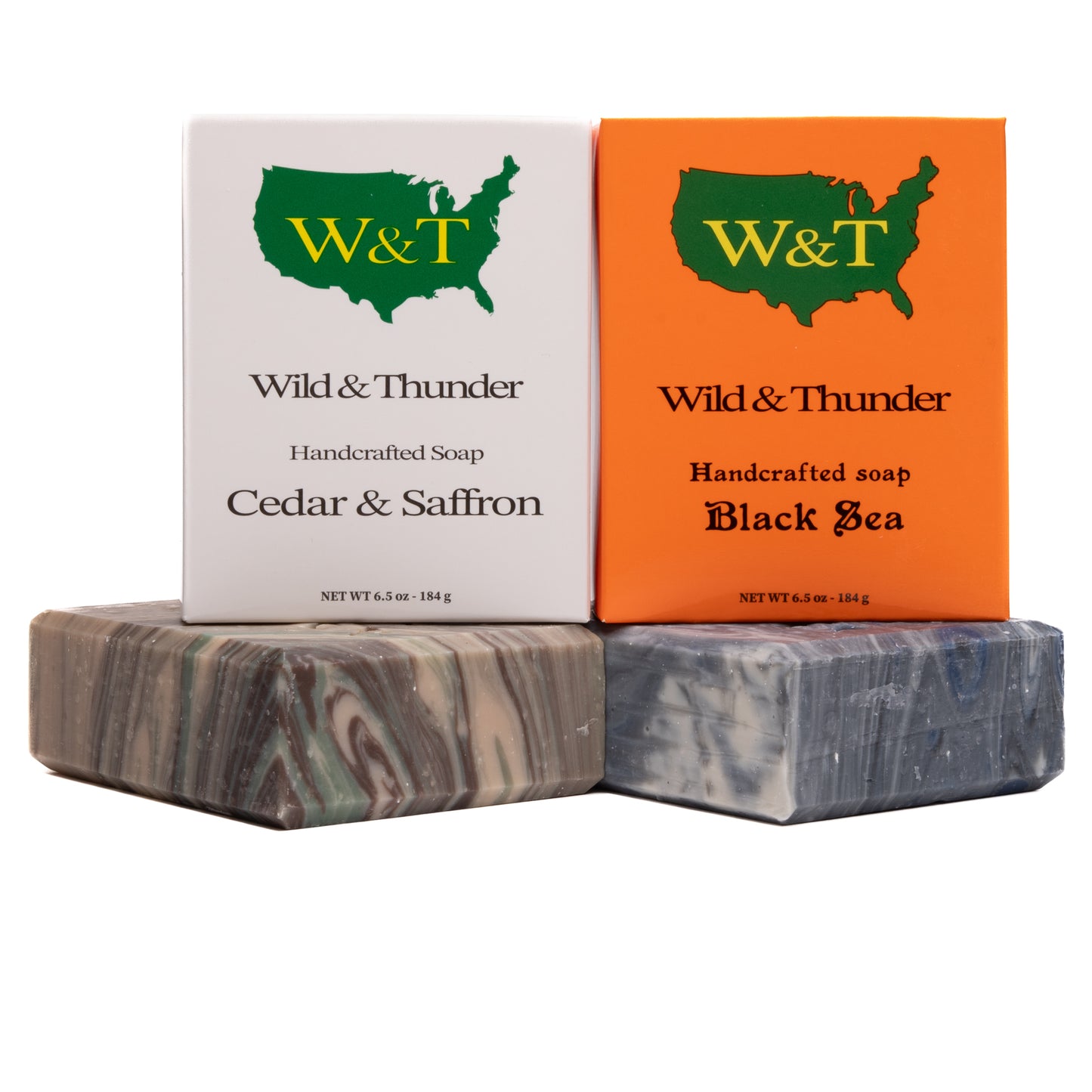 Natural Body Bar Soap (Black Sea and Cedar &Saffron) 2-Bars