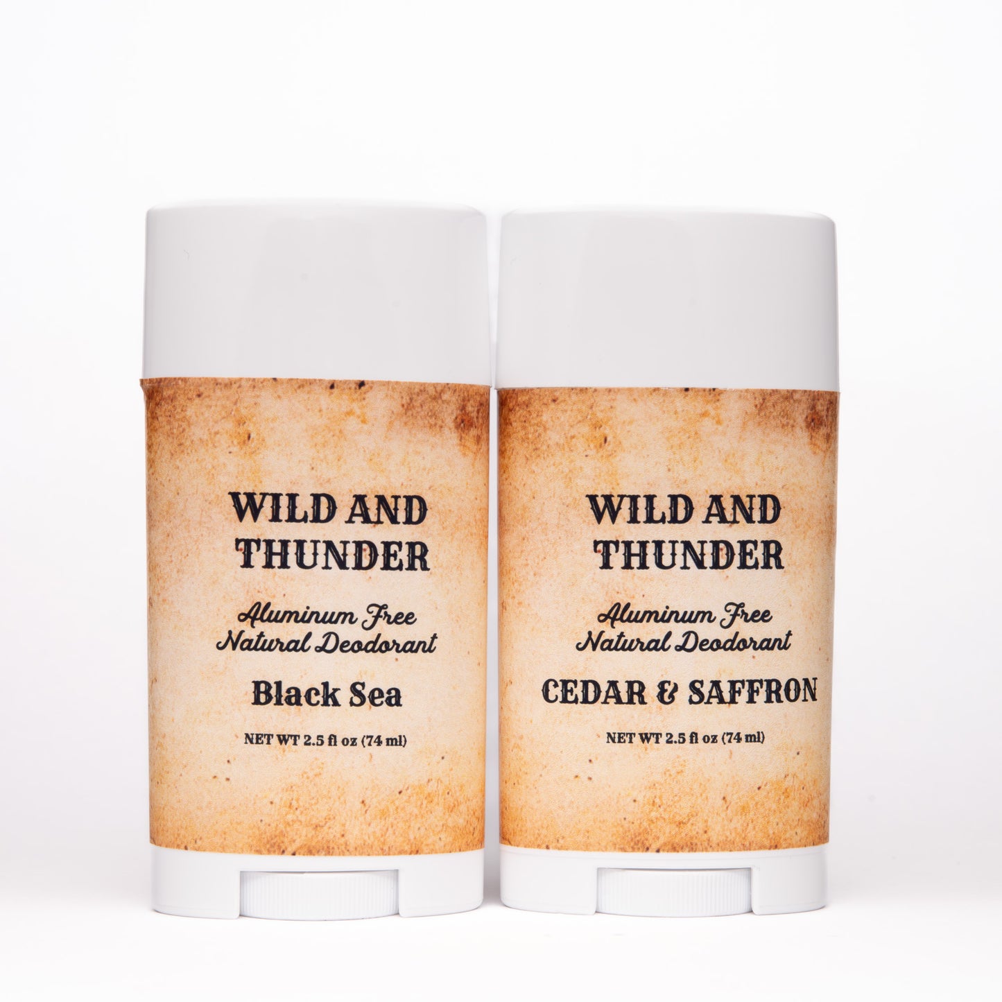 Natural Aluminum Free Deodorant (Black Sea and Cedar & Saffron) 2-Sticks