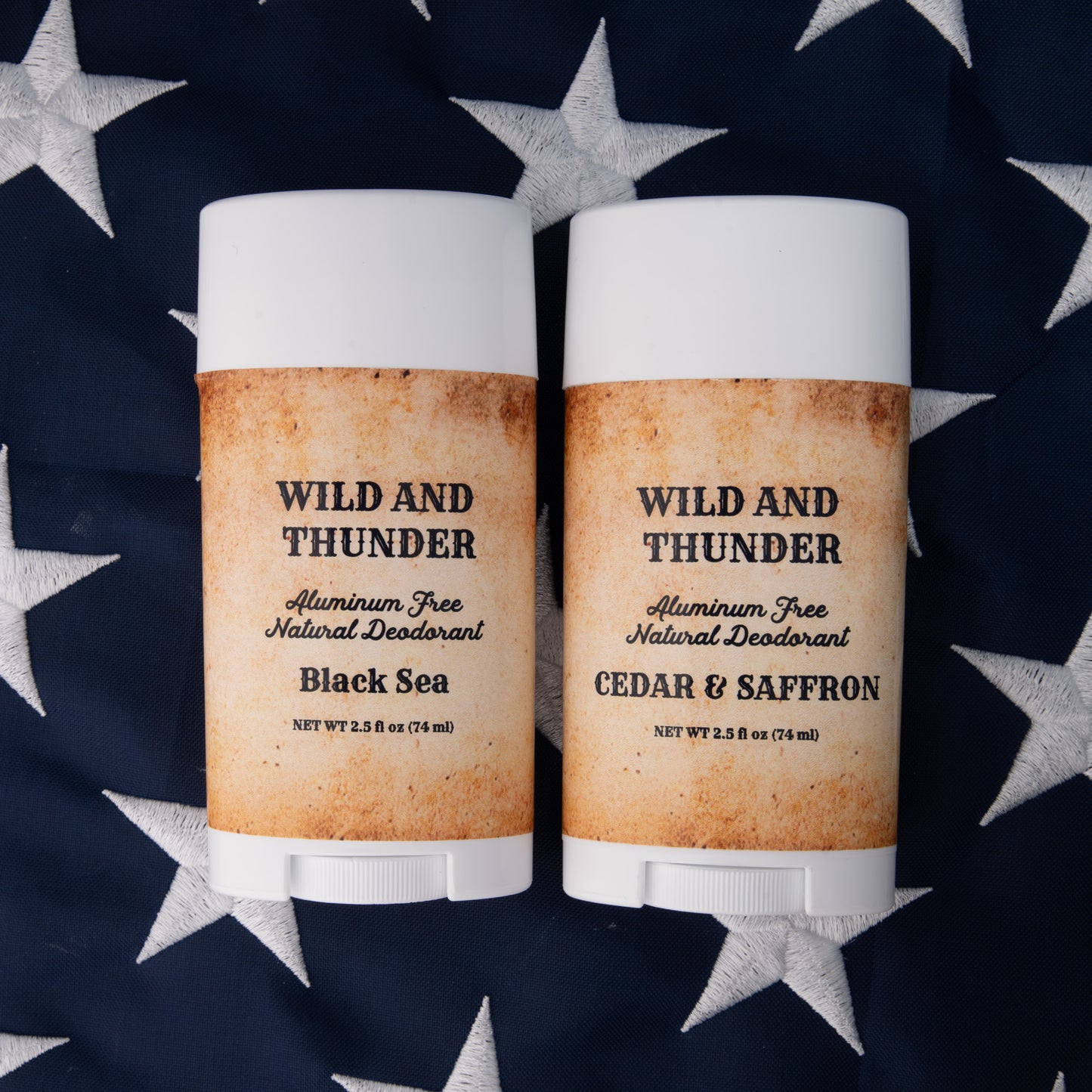 Natural Aluminum Free Deodorant (Black Sea and Cedar & Saffron) 2-Sticks